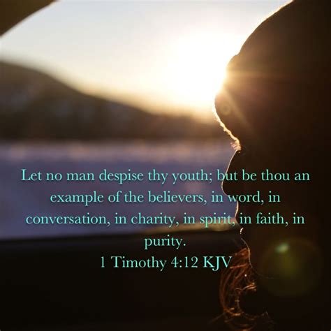 1 Timothy 4 12 Despised King James Version Kjv Purity Conversation