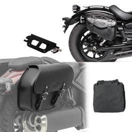 Set Sacoche Cavalière Lateral et support pour Honda Rebel 500 CMX 17