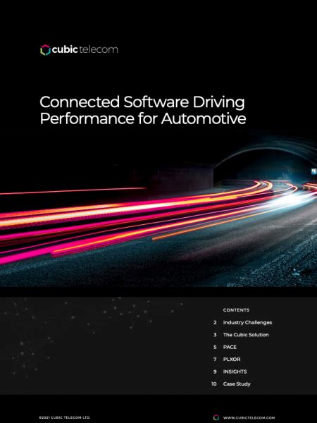 Brochure Connected Software Driving Performance For Automotive Cubic