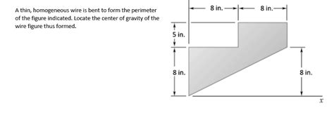 Solved A Thin Homogeneous Wire Is Bent To Form The Perimeter Of The