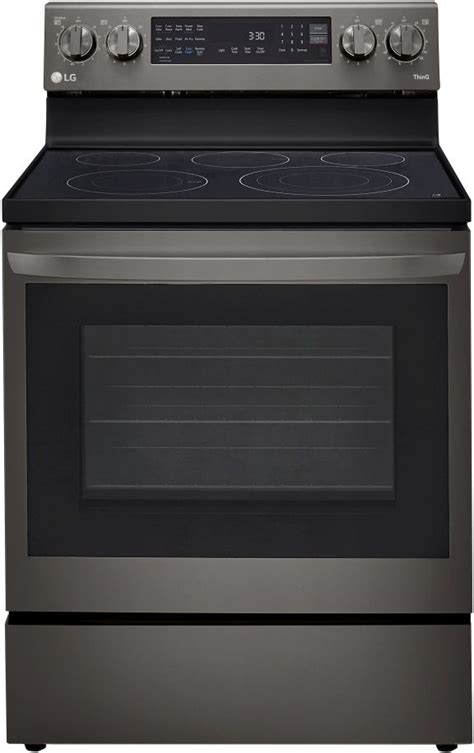 Lg 30 Printproof™ Black Stainless Steel Freestanding Electric Smart Range With Air Fry