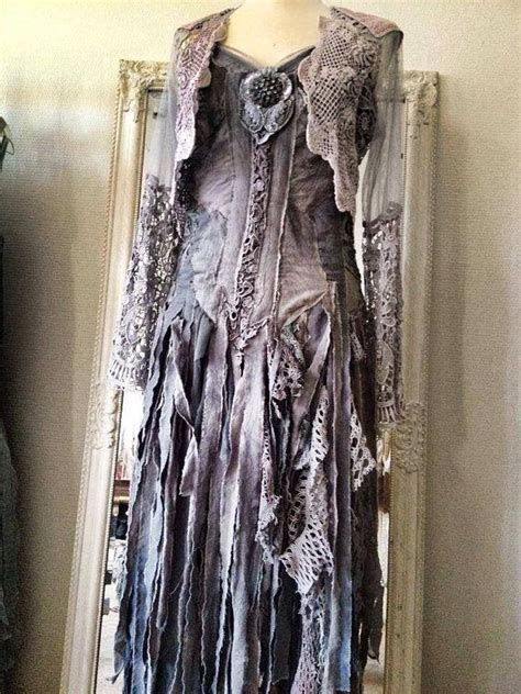 Halloween Witches Dress Trashed Dress One Of A Kind Rawrags Etsy