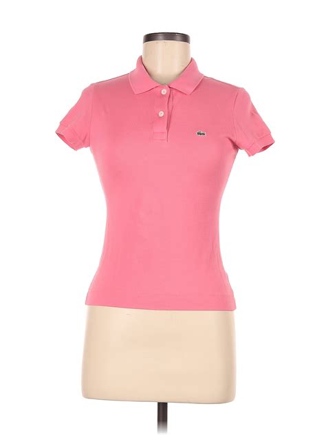 Lacoste Solid Pink Short Sleeve Polo Size 38 Eu 71 Off Thredup