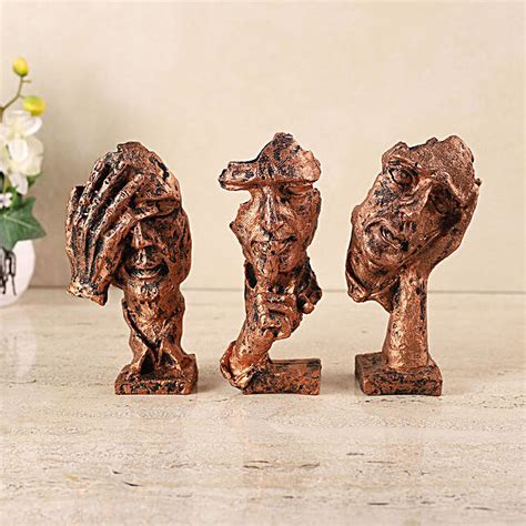 Buy Send Brown Cut Faces Unity Statue Set Online Fnp