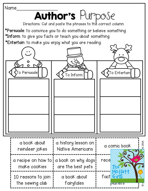 Author S Purpose Worksheet Nd Grade