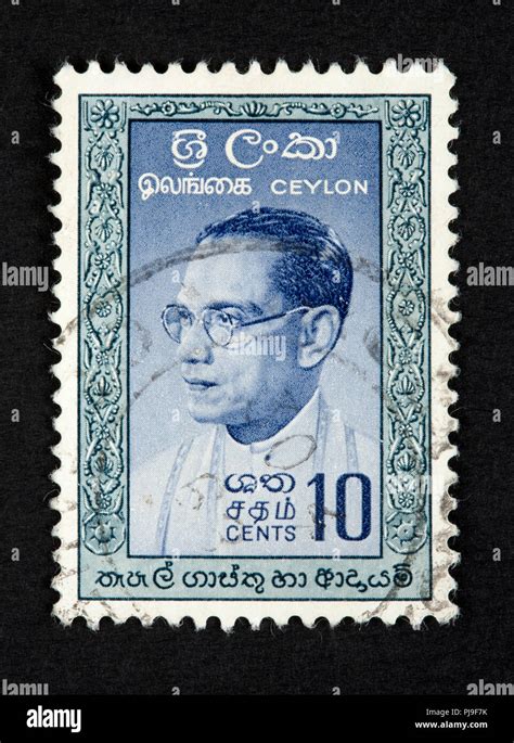 Ceylon Postage Stamp Stock Photo Alamy