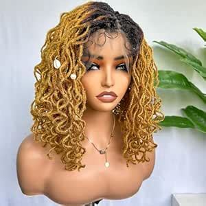 Amazon SOKU Faux Locs Wig Full Lace 14 Inch Curly Dreadlocks