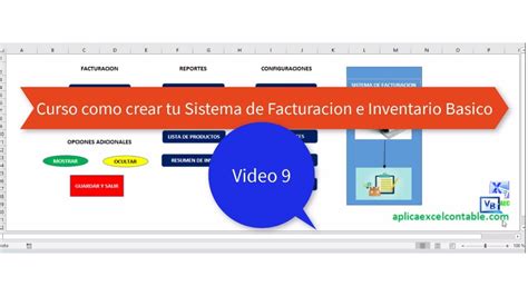 Como Crear Tu App De Facturacion E Inventario En Excel Basico Video 9