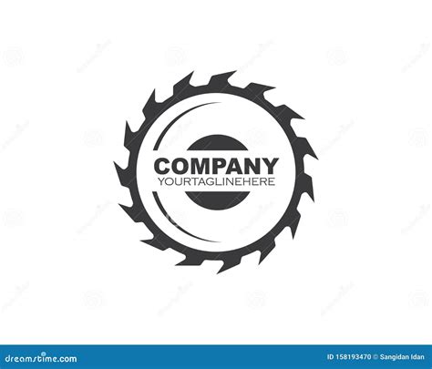 Saw Blade Logo Icon Vector Illustration Stock Vector Illustration Of