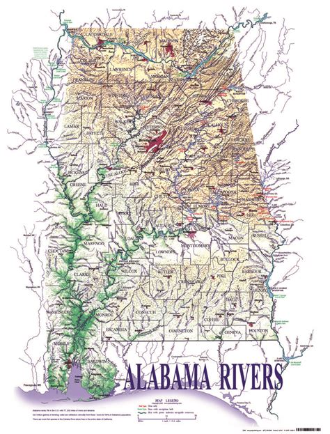 Alabama Map Of Rivers - Free Printable Templates