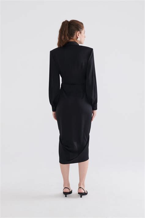 Decollete Black Evening Dress – Rocco