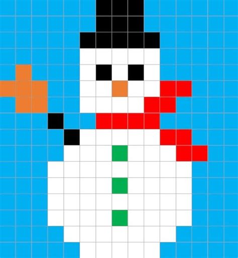 Pin Di Fraccola Mariarosaria Su Idee Per Bambini Pixel Art Pupazzo