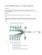 4 2 CIS 202 Docx Unit 4 Guided Practice 1 Create A Network