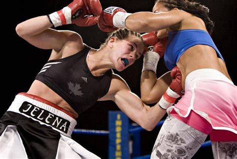 Jelena Lands A Solid Punch To The Belly By Freddobbs Women Boxing Belly Abs Women