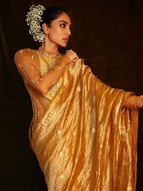 Sobhita Dhulipala Is A Vision In A Yellow Silk Saree