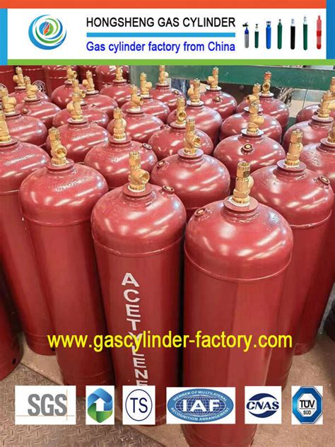 Iso9809 3 Tped 40l Oxygen Gas Tanks 37mn Tuv Export Dissolved Acetylene