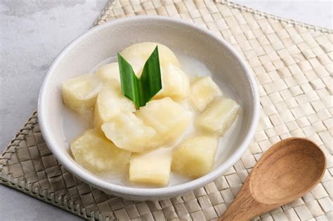 Premium Photo Singkong Thailand Sweet Cassava Made Of Boiled Cassava