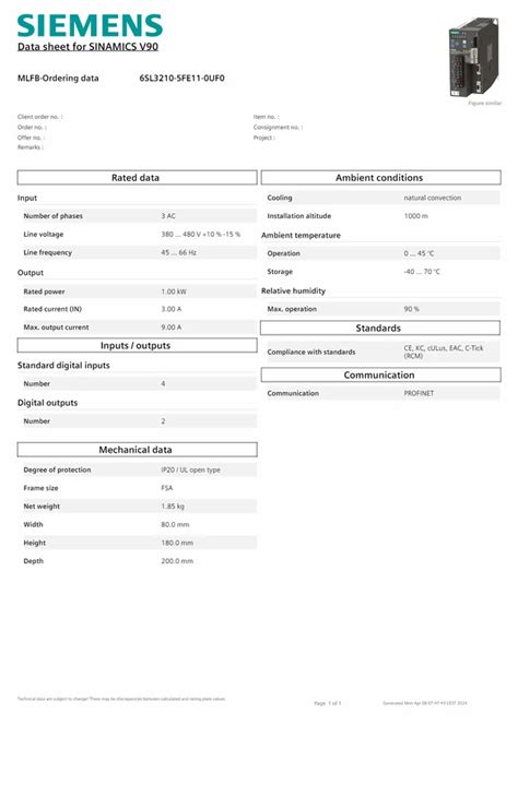 Sinamics V90 6SL3210 5FE11 0UF0 At Rs 42028 Odhav Ahmedabad ID