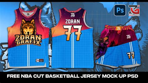 FREE NBA CUT JERSEY MOCK UP PSD How To Make SUBLIMATION JERSEY DESIGN