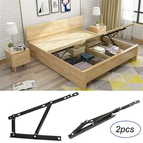 Pcs Ottoman Storage Bed Lift Up Hinge Mechanism And Gas Struts N