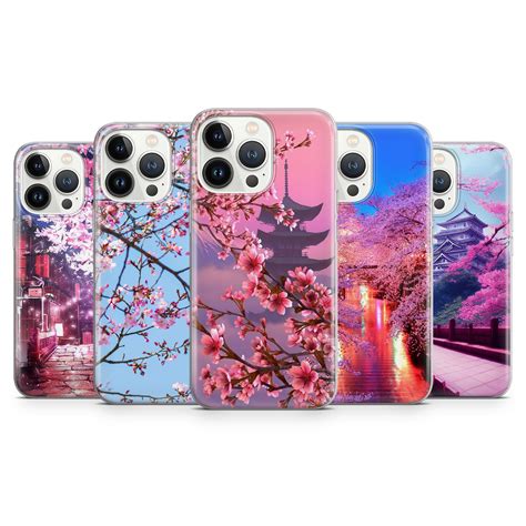 Cherry Blossom Phone Case Japanese Sakura Tree Cover For Iphone 15 14pro 13 12 11 7 Samsung