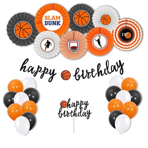 Homond Basketball Birthday Decorations Supplies Kit Basketball Party