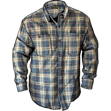 Mens Duluth Trading Free Swingin Flannel Shirt Size M Color Blue Jay And Gray Plaid Tall