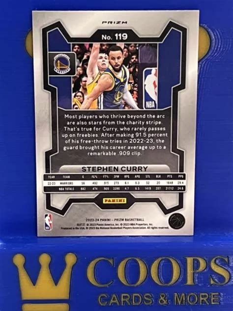 STEPHEN CURRY 2023 24 Panini Prizm 119 Cracked Ice Prizm Golden State