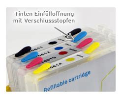 Nachfüllanleitung für Epson T0611 T0612 T0613 T0614 Druckerpatronen