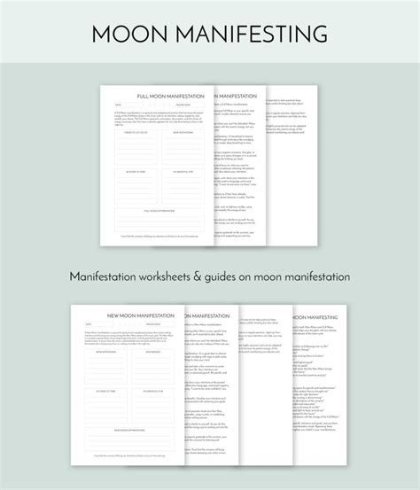 Manifestation Planner Printable Set Printable Planners