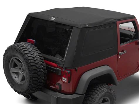 Mopar Jeep Wrangler Jeep Trektop Glide Slantback Soft Top Black Twill