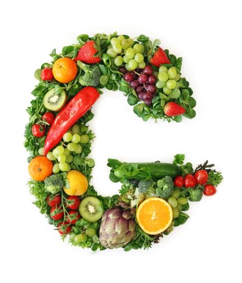 Fruit and vegetable alphabet — Stock Photo © egal #5453423