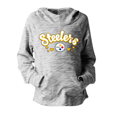 Pittsburgh Steelers Girls Exclusive Space Dye Pull Over Hoodie