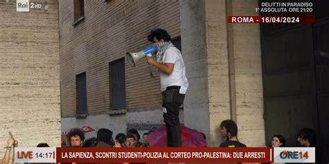 Ore 14 2023 24 Scontri A La Sapienza Tra Studenti E Polizia Al Corteo