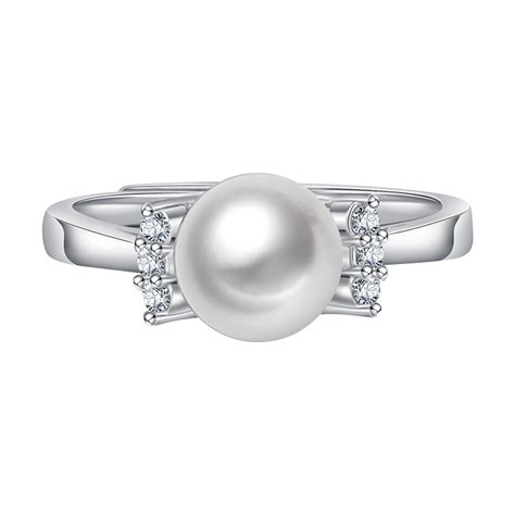 Clearance Jewelry Under Verpetridure Cubic Zirconia Pearl Ring For