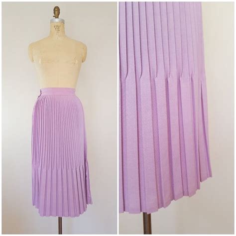 Vintage 1940s Skirt Purple Pleated Skirt Long Skirt Midi Etsy