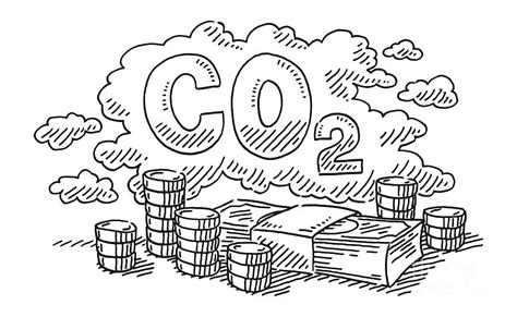 Carbon Dioxide Emission Pricing Drawing Drawing By Frank Ramspott Pixels