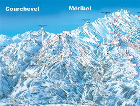 Courchevel And Meribel Ski Map