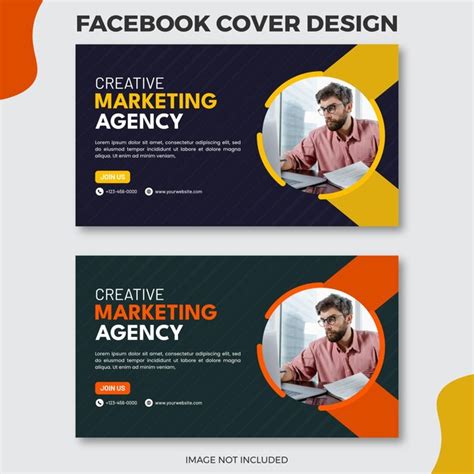 Premium Vector Free Vector Digital Marketing Agency Facebook Cover Page Template Business