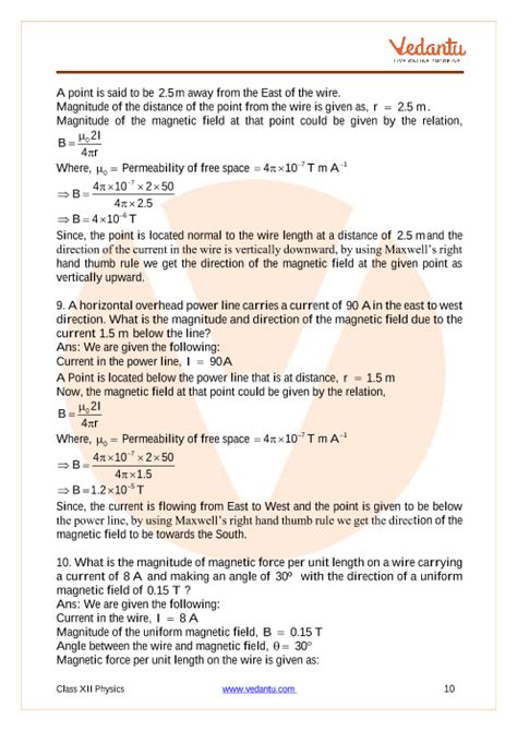 Cbse Class 12 Physics Chapter 4 Moving Charges And Magnetism