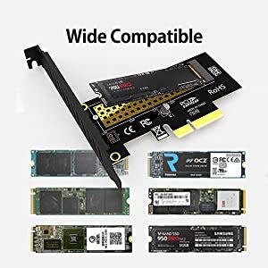 AMPCOM M 2 NVME SSD To PCIe 4 0 Adapter Card 64Gbps SSD PCIe4 0 X4