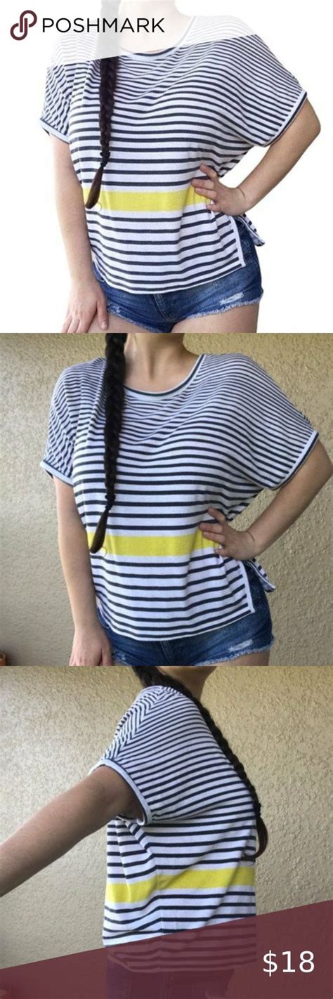 Zara Trafaluc Striped Caccoon Knit Top Size Medium Tops Knit Top