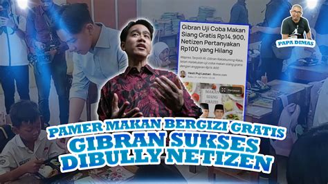 Papa Dimas Gibran Pamer Makan Bergizi Gratis Eh Malah Kena Geprek