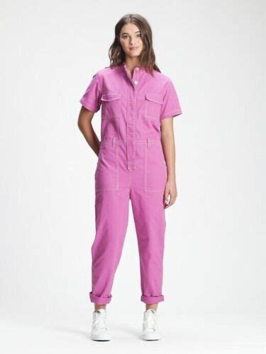 Gap Womens Workforce Collection Utility Jumpsuit Rosamunde Pink 6 Ebay