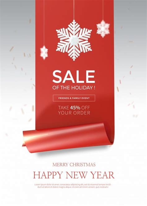 Premium Psd Christmas Sale Vertical Banner Or Poster Template