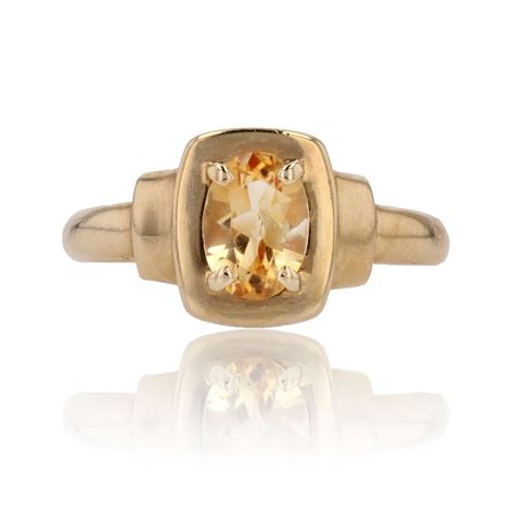 Proantic Bague Citrine Or Jaune D Occasion