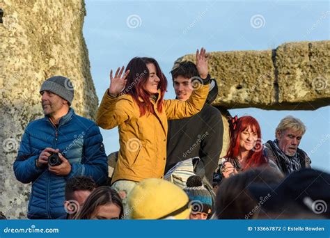 Solsticio De Verano De Stonehenge Fotograf A Editorial Imagen De