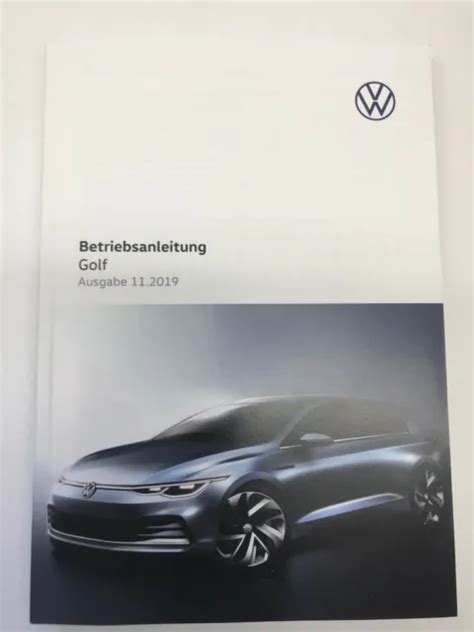 Vw Golf 8 Tsi Tdi 2019 2020 Betriebsanleitung Bedienungsanleitung Buch