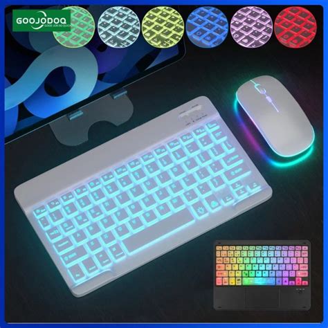 [🇵🇭 Stock&COD] GOOJODOQ 10inch Wireless Bluetooth Keyboard for Cellphone or RGB Keyboard and ...