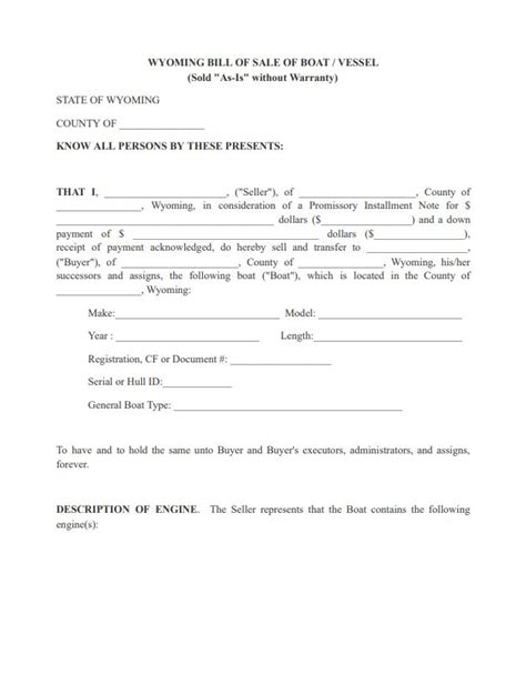 Wyoming Fillable Form Printable Forms Free Online